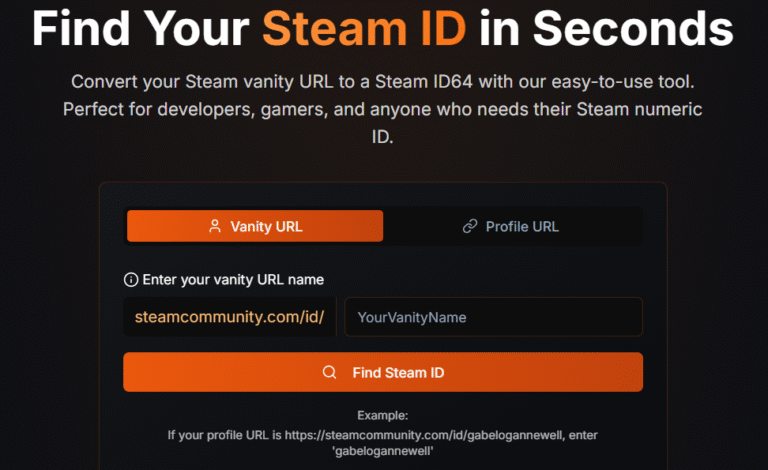 Steam id finder