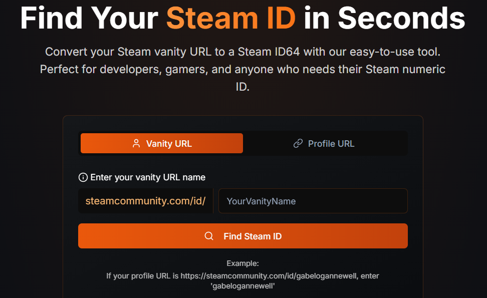 Steam id finder
